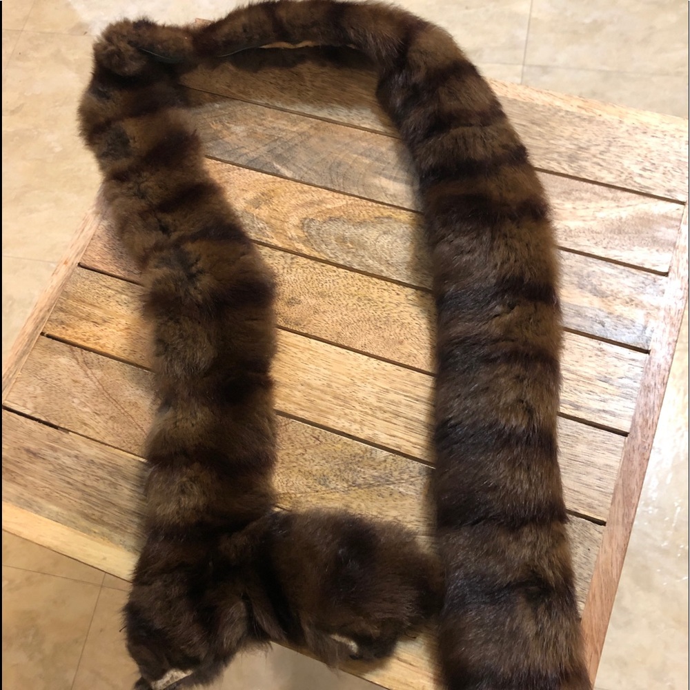 Vintage Mink Collar Brown